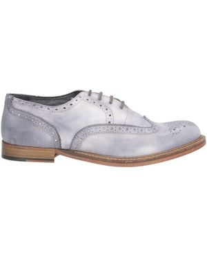 JP/DAVID Slate Lace-Up Shoes Calfskin - White