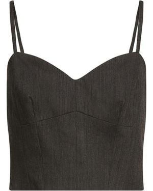 Marella Charcoal Top Virgin Wool, Polyester, Viscose - Black