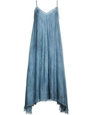 SANCTAMUERTE Midi Dress Viscose - Blue
