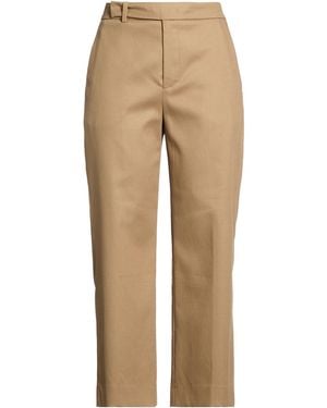 PT Torino Camel Trousers Cotton, Elastane - Natural