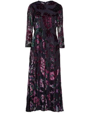 Etro Maxi Dress Viscose, Silk - Purple