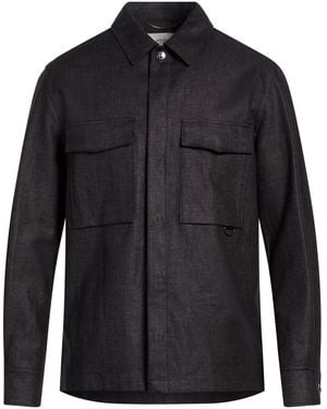 Agnona Midnight Shirt Linen, Polyester - Blue