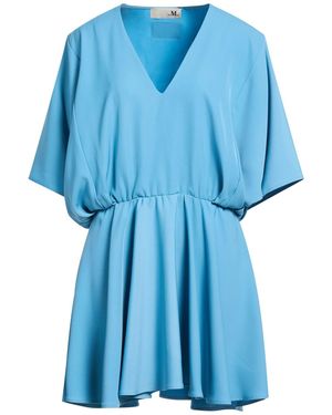 THE M.. The Mini Dress Polyester, Elastane - Blue