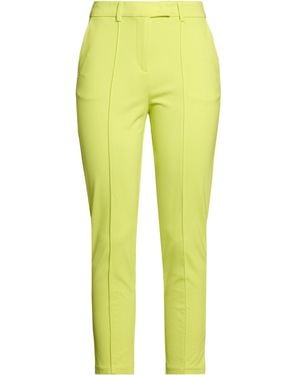 Manila Grace Lime Trousers Viscose, Polyamide, Elastane - Yellow