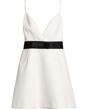 Dolce & Gabbana Cream Mini Dress Wool, Silk, Polyester - White