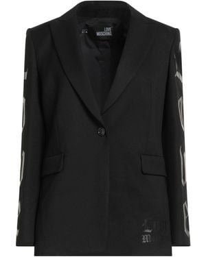 アウターその他 LOVE MOSCHINO Woman Blazer Black WJ22180T008A C74 Love Moschino Long Sleeve Blazer BLACK neon piping yellow