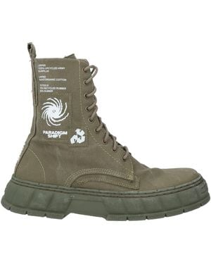 Viron Khaki Ankle Boots Textile Fibres - Green