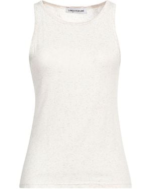 LANÇA PERFUME Tank Top Viscose, Linen, Elastane - White