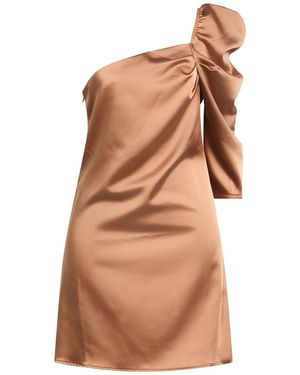 Kontatto Camel Mini Dress Polyester, Elastane - Brown