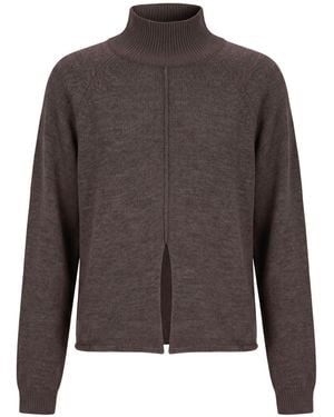Soallure Turtleneck Acrylic, Wool - Gray