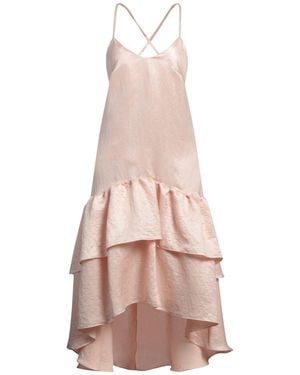 Atos Lombardini Blush Midi Dress Viscose, Polyester, Polyamide - Pink