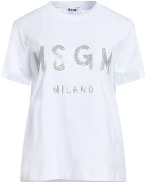 MSGM T-Shirt Cotton - White