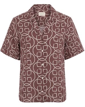 GANT Chocolate Shirt Modal, Recycled Polyester - Red