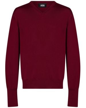 Alpha Studio Garnet Sweater Wool - Red