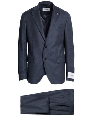 Paoloni Light Suit Virgin Wool, Elastane - Blue