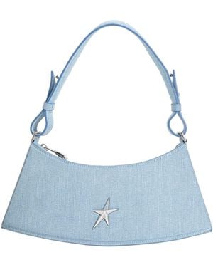 Mugler Pastel Handbag Textile Fibres - Blue