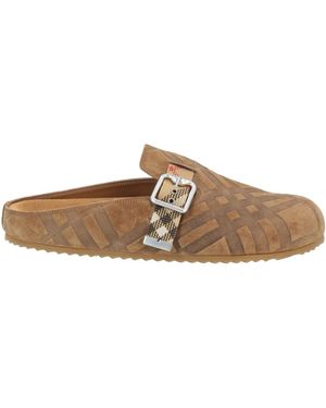 Burberry Camel Mules & Clogs Leather - Brown