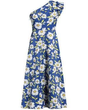 Kate Spade Midi Dress Elastomultiester, Polyester - Blue