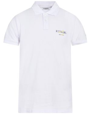 Iceberg Beachwear Polo Shirt Cotton, Elastane - White