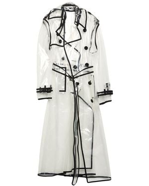 Dolce & Gabbana Overcoat & Trench Coat Polyurethane, Cotton, Acetate - White