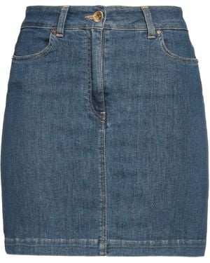SIMONA CORSELLINI Denim Skirt Cotton, Elastomultiester, Elastane - Blue