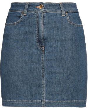 SIMONA CORSELLINI Denim Skirt Cotton, Elastomultiester, Elastane - Blue
