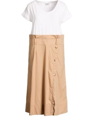 Liu Jo Midi Dress Cotton, Elastane - White