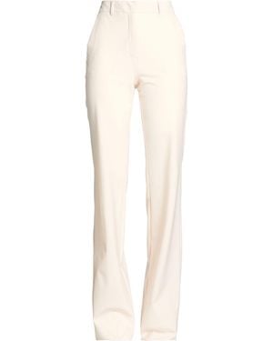 Marella Ivory Pants Polyester, Virgin Wool, Elastane - White