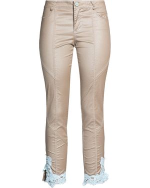 ELISA CAVALETTI by DANIELA DALLAVALLE Sand Trousers Cotton, Elastane - Natural