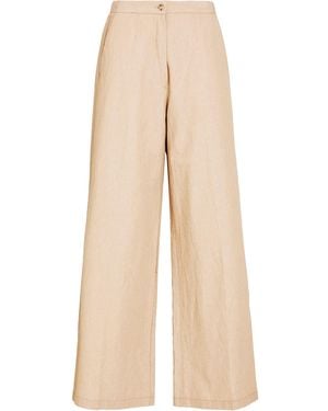 Ottod'Ame Pants Polyester, Cotton, Linen - Natural