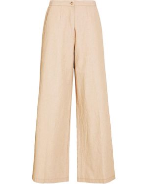 Ottod'Ame Trousers Polyester, Cotton, Linen - Natural