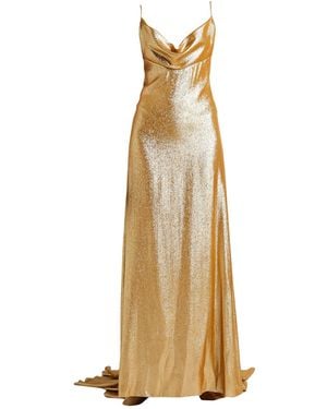 Celine Maxi Dress Silk, Metallic Polyester, Elastane