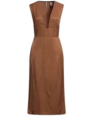 ALESSIA SANTI Midi Dress Viscose, Linen - Brown