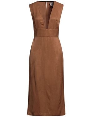 ALESSIA SANTI Midi Dress Viscose, Linen - Brown