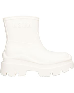 MSGM Ankle Boots Rubber - White