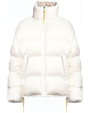 Tanaka Ivory Puffer Nylon, Cow Leather - White
