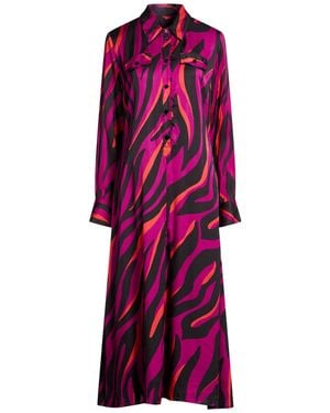 Pinko Garnet Midi Dress Viscose - Purple