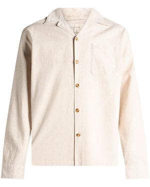 Brooksfield Sand Shirt Cotton, Linen, Elastane - Natural