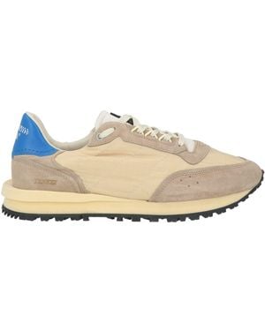 HIDNANDER Sand Sneakers Leather, Textile Fibers - White