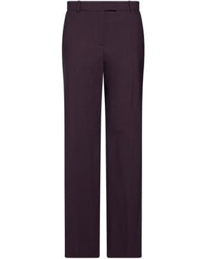 Eleventy Burgundy Pants Wool, Elastane - Purple