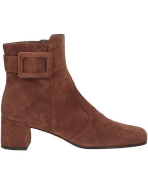 Roger Vivier Camel Ankle Boots Leather - Brown