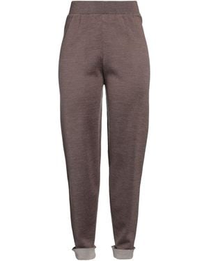 Cashmere Company Khaki Trousers Merino Wool, Elastane - Brown