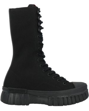Love Moschino Boot Leather, Textile Fibres - Black