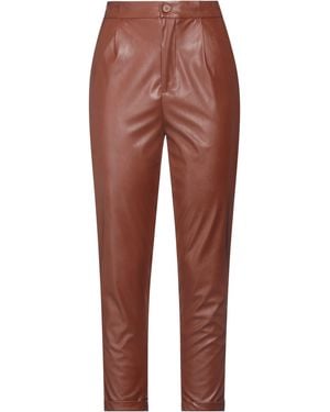 Biancoghiaccio Tan Pants Polyurethane, Polyester - Red