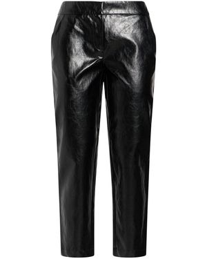 Carla G Trousers Polyurethane, Viscose, Polyester, Cotton, Metal Fibre - Black