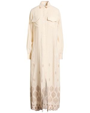 Eleventy Maxi Dress Linen, Cotton - Natural