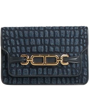Tom Ford Handbag Cotton, Brass, Calfskin - Blue