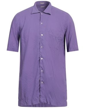 Massimo Alba Shirt Cotton, Linen - Purple