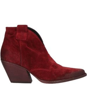 Elena Iachi Ankle Boots Leather - Red
