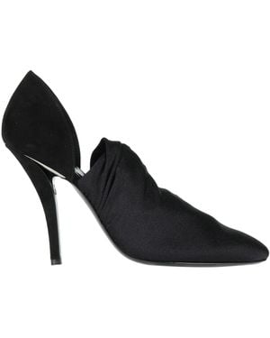 Giorgio Armani Pumps Leather, Textile Fibers - Black
